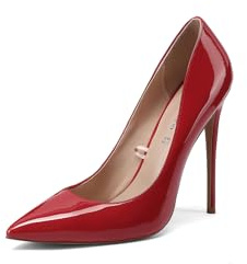 QUEEN HELENA Décolleté con Tacco a Spillo Donna K4547 (Rosso, Sistema Taglie Calzature EU, Adulto, Donna, Numero, Media, 40)
