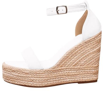 WWricotta Sandali Donna Estive Comodi Zeppa Eleganti Sandalo Camminata Antiscivolo Pianta Larga Scarpe Estivo Morbida Punta Aperta Scarpa Ortopedici Leggero Sportivi 36-42