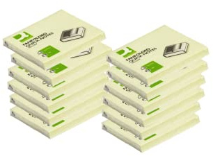 Q-Connect Fanfold Notes 75x75mm Yellow (Pack of 12) KF02161