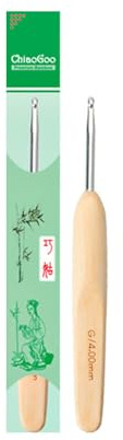 ChiaoGoo Metal Head/Bamboo Handle Crochet Hook, I9/5.5mm