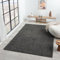 VIMODA Prime Shaggy Hochflor Langflor Teppich Einfarbig Modern Anthrazit Dunkelgrau, Maße:140x200 cm