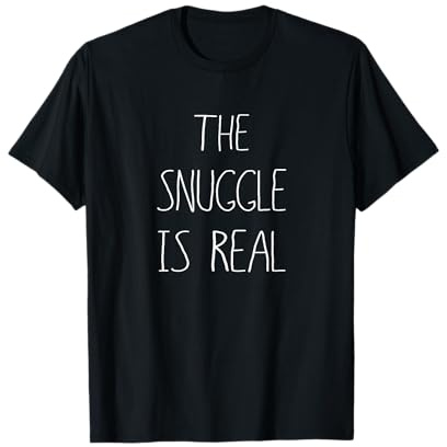 Kids The Snuggle Is Real Tee Shirt, Real Deal Snugglin T-Shirt 10 Baby Blue