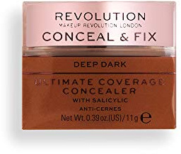 Makeup Revolution, Conceal & Fix, Ultimate Coverage, Concealer, Deep Dark, 11g