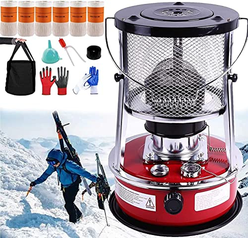 Estufa Petróleo Portátil para Interiores, Calentador Petróleo, Extintor Automático Calentador Radiante Protección contra Caídas, para Acampar En El Patio A