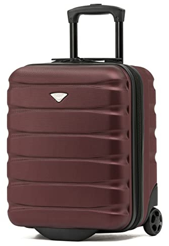 Flight Knight Valigie Rigide in ABS leggere a 2 ruote - Bagaglio a mano approvato per oltre 100 compagnie aeree come British Airways, Ryanair e easyJet, valigia da cabina 45x36x20cm