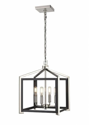 Innovations Lighting Wiscoy - 4 Light Chain Hung Pendant-15.75 Inches Tall and 12 Inches Wide-Black Polished Nickel Finish -Traditional in