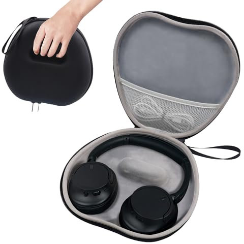 Headphone Case for Sony WH-CH720N/WH-CH520 Headphones, Travel Protective Cover Storage Bag for Storaging WH-CH720N/WH-CH520 Airpods Max Headset (Black)