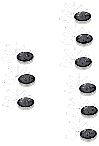 OSALADI 9 Stk Flaschenverschluss-lichterketten Fee Solarlichter Dekorative Einmachgläser Solarleuchten Für Draußen Solarleuchten Für Den Außenbereich Dekorative Weckgläser Yellow Plastik