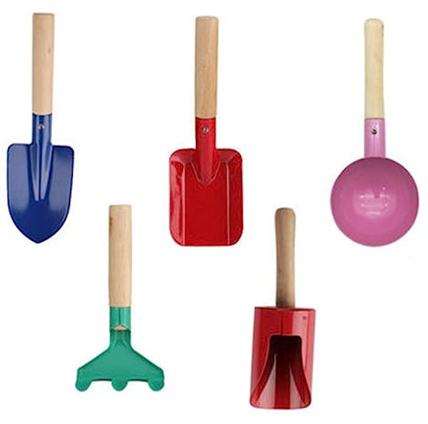 TOBBOMEY 1 Satz Pflanzwerkzeug Lustige Kindergartengeräte Gartengeräte Für Kindergartengeräte Mit Holzgriff Kindergartengerät Mit Holzgriff Kindergarten-pflanzrechen Rostfreier Stahl