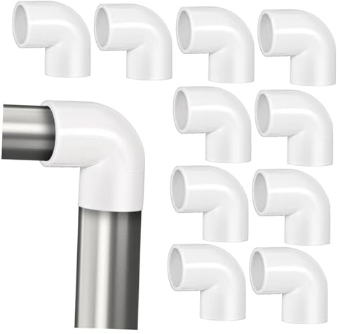 SEWOART 10 piezas Codo PVC Conectores Resistentes para Tuberías Agua para Instalación y Reparación
