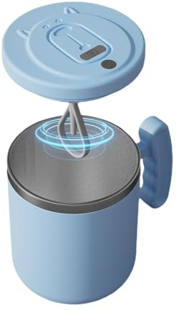 Uoqpty Mug À Café Auto-Mélangeant,Mug en Acier Inoxydable de 400 ml Étanche - Tasse à mélange électrique,Pour La Pause La Détente Le Trajet Du Matin Le Travail Quotidien Le Voyage La Maison Le Bureau