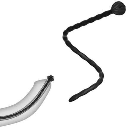 3 storlekar av extra långa mjuka hästögonstavar i svart med präglad texturdesign-RDLMA01 (Stor)