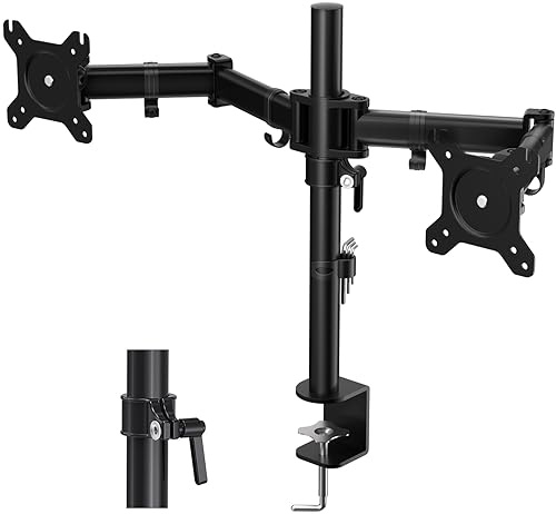 HFTEK - Monitor TV Tisch-Halterung Halter für Bildschirme von 13 bis 27 Zoll – VESA 75/100 (HF29DB)