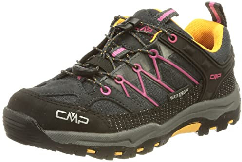 CMP Kids Rigel Low Trekking Shoes Wp Unisex Kinder Trekking-Schuhe, Antracite Bouganville, 34 EU