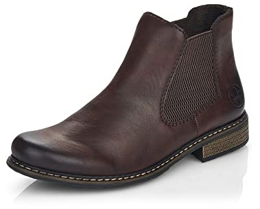Rieker Mujer Botines Z4994, señora Botas Chelsea,Botas,Medias Botas,botín,Bota de Deslizamiento,Plano,Marrón (Braun / 26),38 EU / 5 UK