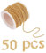 SUNNYCLUE 32Feet/10m Ball Bead Chain Beaded Dog Tag Chain Gold Chains Roll Metal Beaded Pull Chains Extension with 50Pcs Ball Cable Connectors Clasps for Jewellery Making Cables DIY Crafts Supplies
