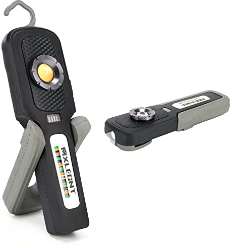 Echtfarben Arbeitsleuchte led Lack Kontrolllampe: MXLEGNT Aufladbar COB Autoaufbereitung Polierlampe mit 4000mah Akku & Magnet - Inspektionslampe | 2700k 4500k 6500k | 93+ CRI | 500LM