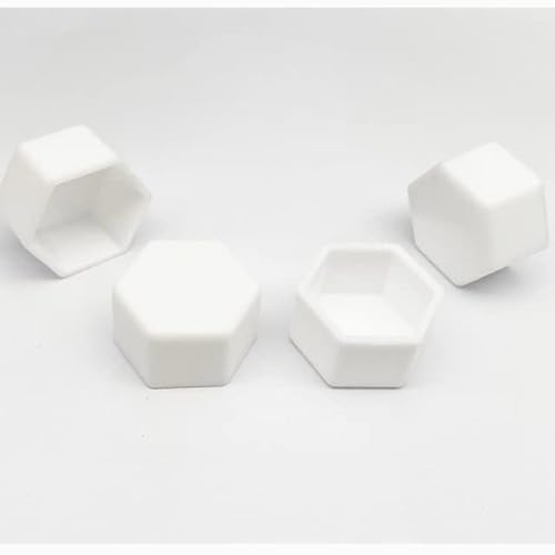 100 piezas tapa de tuerca hexagonal tapa plana pernos tapas protectoras M5 M6 M8 M10 M12 M16 tuerca muebles tornillos pernos accesorios Kit-M8x13 50 piezas, blanco
