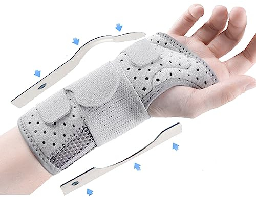 SONGQEE Upgraded Wrist Splint Breathable Wrist Support Brace for Right/Left, Hand Support Wrist Guards Strap Stabilizer for Pain Relief,Carpal Tunnel, Arthritis, Tendonitis, Wrist Sprains/Fractive