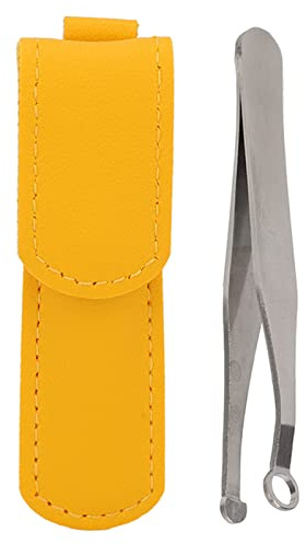 Hapivida Tijeras para Recortar Vello Nasal, Diseño Redondo Seguro sin Pellizcar Piel, Acero Inoxidable Antihierro, Fácil de Limpiar y Portátil para Cejas, Cuerpo y Barba