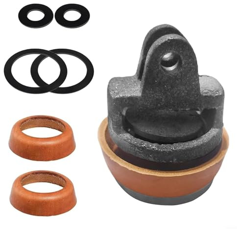 HomeVortex Cast Iron Garden Hand Pump Replacement Piston Kit Type 75 With Cowhide Leather Seals For Water System Well Pump Cylinder Handle 80 mm