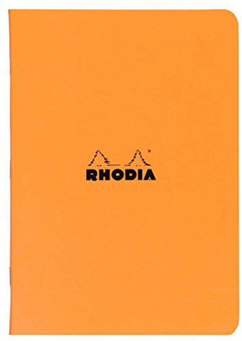 RHODIA 119168C – orange Piqué anteckningsbok – A4 – fodrad – 96 sidor – vitt Clairefontaine papper 80 g/m – mjukt, motståndskraftigt och vattentätt belagt kortskydd – klassisk