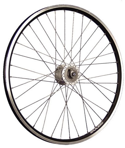 26 Pulgadas Rueda Delantera Bici ZAC2000 Dinamo buje DH-3N30 Negro