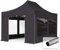 TOOLPORT Faltzelt Faltpavillon Pavillon 3x4,5m - mit 4 Seitenteilen (Panoramafenster) Premium Dach Partyzelt dunkelgrau