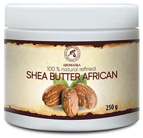 Sheabutter 250g - Butyrospermum Parkii - Raffiniert - Körperbutter - Karité Body Butter - Emollient - Shea Butter - für Sehr Trockene Haut - Haarkur - Hautpflege - Nägelpflege - Handpflege - Massage