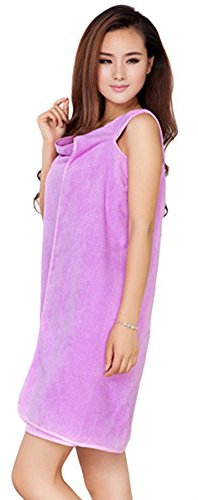 ZiXing Asciugamano da Spiaggia, Asciugamano da Bagno Donna Spa Abito Accappatoio Wrap Sauna Doccia Spa Spiaggia Doccia in Ghiaccio di Seta Morbido Estate Porpora OneSize