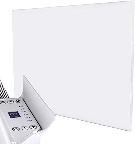 MYLEK Panel Heater Radiator Electric 1.5KW Daily and Weekly Timer, Digital Thermostat, Wall Mounted Slimline White Panel Heater for Bathroom, Office, Bedroom, Garage Lot 20 Compliant (1500 Watt)