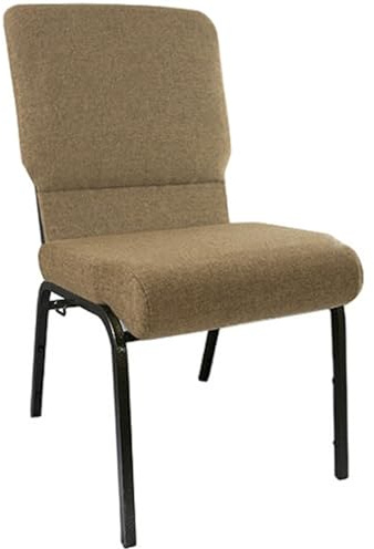 Flash Furniture 18.5 in Wide Church Chair, Mixed Tan