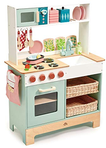Tender Leaf Toys - Mini Chef Kitchen Range- Develops Social, Creative and Imaginative Skills, Gender-Neutral for Age 3+