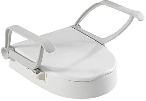 LFMXLD Un Raiser WC con Asas Adecuado para Los Ancianos, con Un Reposabrazos Ajustable Y Ajuste De La Altura, Y Una Elevación Aseo Apoyabrazos con Una Tapa De Inodoro.