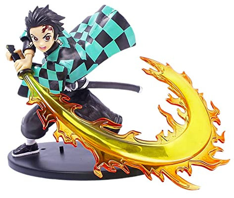 Ksopsdey 22cm Action Figure Cake Toppers Tanjiro Anime Action Figure Desktop Decorazione Ornamenti Collezione Regali Decorazioni per Bambini Festa Compleanno