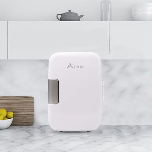 Alivio 4L Portable Mini Fridge - Compact & Efficient Cooling Solution for Home, Office, or On-the-Go (White)