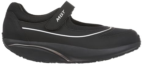 MBT BARIDI 2 Ballerine da Donna Stile Sportivo Scarpe da Passeggio Anatomiche e Comode Calzature Fisiologiche Confort e Stabilità con Suola Curva. Mocassini Casual con Chiusura. Colore Nero