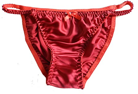 Yavorrs Women's 100% Mulberry Silk String Bikini Panties S M L XL XXL(W26-41) Solid
