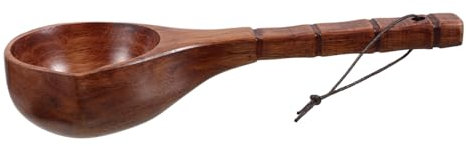 WEKADRIN Louche De Cérémonie du Thé Bois Cuillère De Bain avec Manche Longue Louche à Eau Traditionnelle pour Douche Et Bain