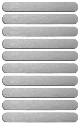 Placa Metálica Adhesiva para Imanes,10 Piezas Placas de Acero para Funda de Teléfono - Láminas Delgadas Autoadhesivas para Montaje de Imanes Sala de Manualidades Cocina Garaje Aula