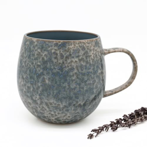 Kaffeetasse groß 500 ml aus Steingut | Jumbotasse | Cappuccino Tasse & Teetasse | Handveredelt, spülmaschinenfest | Premium Kaffeebecher