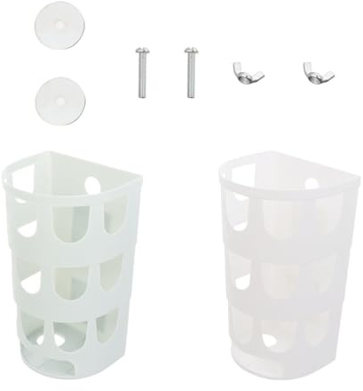 Hohopeti 2 pièces Rack Mangeoire pour Lapin et Cobaye Support à Foin Suspendu Anti-gaspillage Petit Format Bleu et Blanc Adapté Plupart des Cages Facile à Nettoyer Fixer