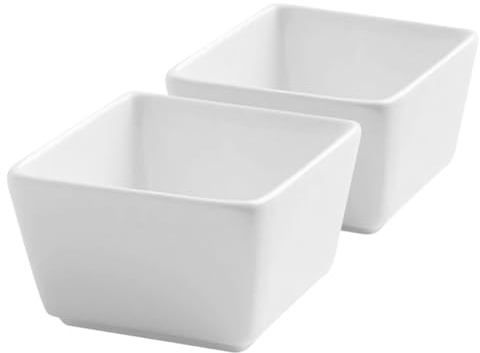 BESPORTBLE 2 pièces Lot de Bols Carrés Céramique pour Sauces et Condiments Réutilisables pour Sauce Soja Dips et Apéritifs Facile à Nettoyer et Compact Maison et Restaurant