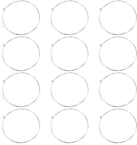 FUNOMOCYA 40 Unidades Cuerdas de Acero para Guitarra Acústica y Eléctrica E- de Repuesto para Músicos con Instalación Fácil Durabilidad Extendida y Comodidad para Práctica y Conciertos