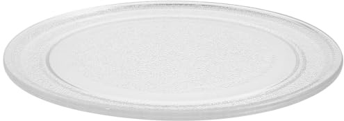 SHINEOFI Plato Giratorio de Cristal de Repuesto para Microondas 24,5 Cm, Bandeja de Horno de Vidrio Grueso, Accesorio Compatible para Hornos Microondas, Fácil de Limpiar y Resistente al