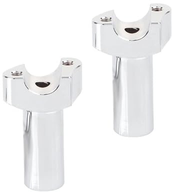 Rialzi Manubrio Moto Morsetto Riser manubrio dritti da 35 pollici moto per Softail per Dyna Street Bob per Sportster Base in alluminio parti dritte argento