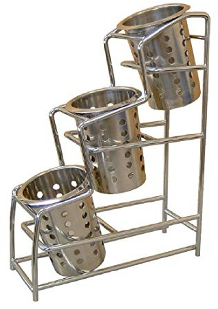 Craven CE685 Chrome Plated Cutlery Pot Holder, 4 Tier, 1825 mm (H) x 1475 mm (W) x 491 mm (D)