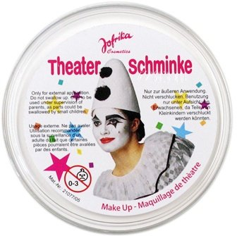 NET TOYS Clownschminke weiß Clownsweiß Clown Schminke weiße Theaterschminke Faschingsschminke