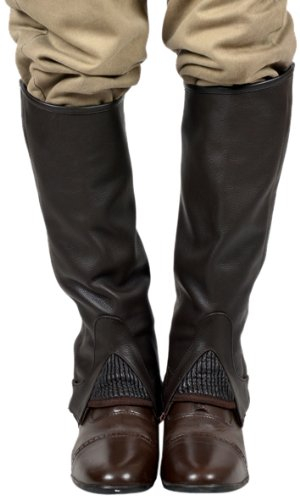 Riders Trend Erwachsene Reiterchaps Vollnarbenleder Mini Chaps-Dehnfalte, XXS