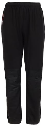 TuffStuff - Black Work Joggers, Large - Heavy Duty Men’s Work Sweatpants with Knee Pad Pockets & Hammer Loop - 320gsm Brushed Polyester Cotton - 320gsm Thick, Soft Fabric - For Work or Leisure